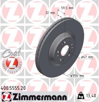 Тормозной диск ZIMMERMANN 400.5555.20