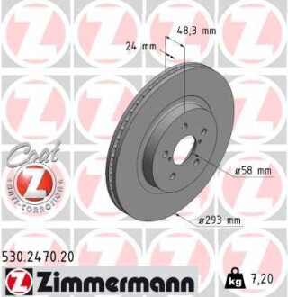 Диск гальмівний ZIMMERMANN 530.2470.20