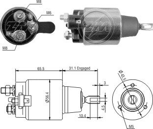 Втягуюче реле стартера ZM ZM1477