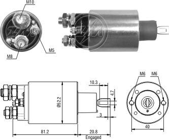 Втягуюче реле стартера ZM ZM1485