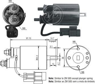 Втягуюче реле стартера ZM ZM1585