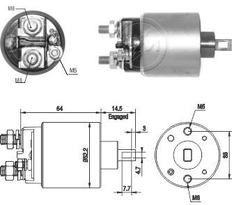 Реле втягуюче стартера ZM ZM1710