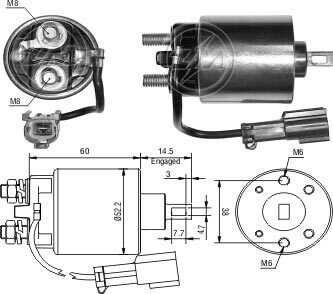 Втягуюче реле стартера ZM ZM1719