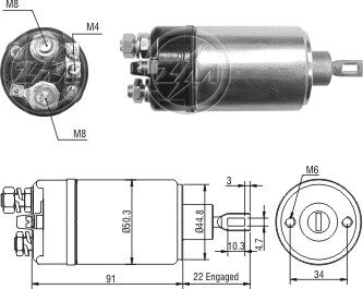 Втягуюче реле стартера ZM ZM2629