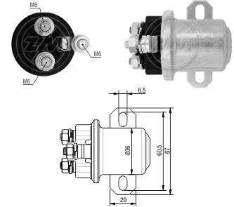 Реле втягуюче стартера ZM ZM3409