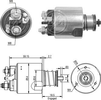 Реле втягуюче стартера ZM ZM3491