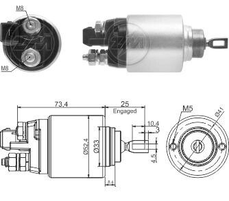 Втягуюче реле стартера ZM ZM382