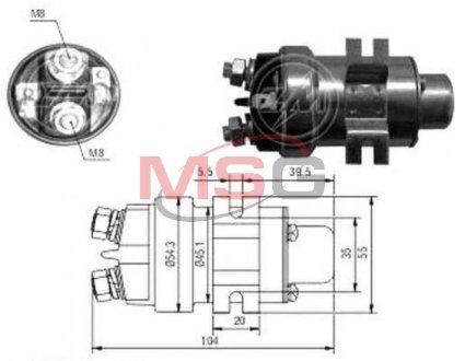 Реле втягуюче стартера ZM ZM403