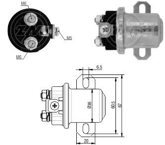 Реле втягуюче стартера ZM ZM407