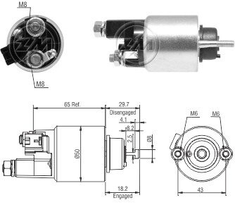 Реле втягуюче стартера ZM ZM4708