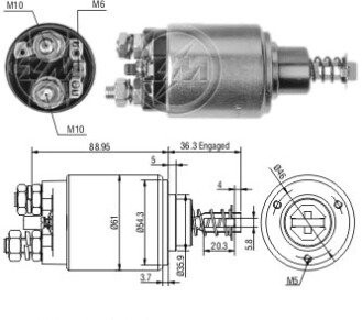 Втягивающее реле стартера ZM ZM539