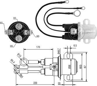 Допоміжне реле стартера ZM ZM5407