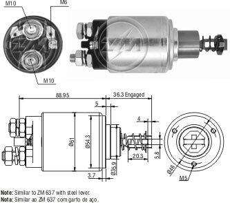 Втягуюче реле стартера ZM ZM547