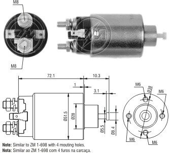 Втягуюче реле стартера ZM ZM5698