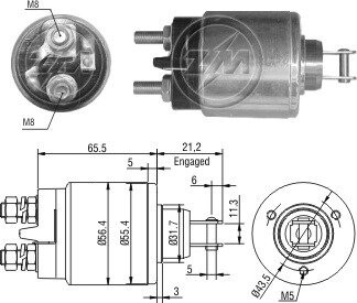 Реле втягуюче стартера ZM ZM579