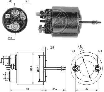 Втягивающее реле стартера ZM ZM598