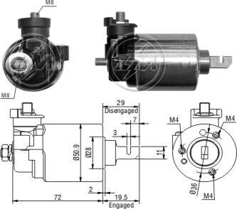 Реле втягуюче стартера ZM ZM605