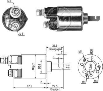 Реле втягуюче стартера ZM ZM606