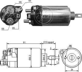 Втягивающее реле стартера ZM ZM625