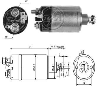 Реле втягуюче стартера ZM ZM626