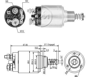 Втягуюче реле стартера ZM ZM640