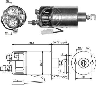 Реле втягуюче стартера ZM ZM662