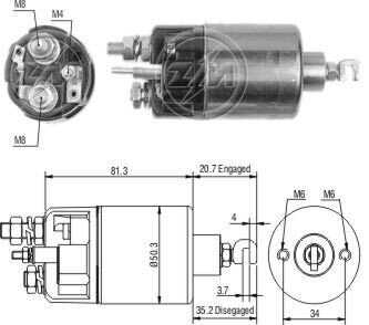 Втягивающее реле стартера ZM ZM664