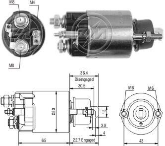 Реле втягуюче стартера ZM ZM701