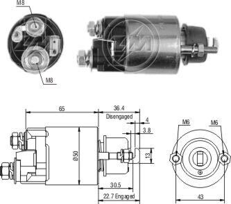 Реле втягуюче стартера ZM ZM702