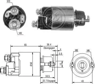 Реле втягуюче стартера ZM ZM702