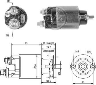 Реле втягуюче стартера ZM ZM705