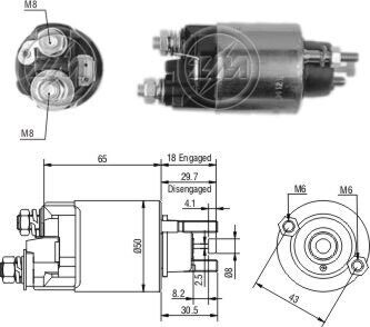 Реле втягуюче стартера ZM ZM708