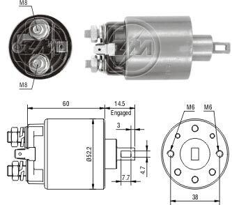 Реле втягуюче стартера ZM ZM710