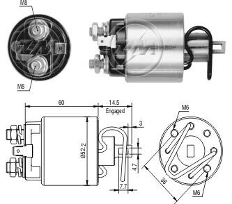 Втягуюче реле стартера ZM ZM717