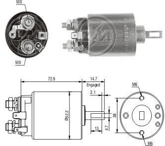 Реле втягуюче стартера ZM ZM785