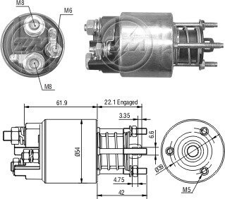 Реле втягуюче стартера ZM ZM8395