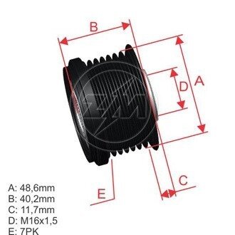 Шків генератора інерційний ZM ZM9601208