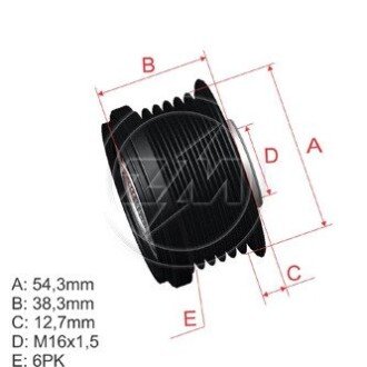 Шків генератора інерційний ZM ZM9601221